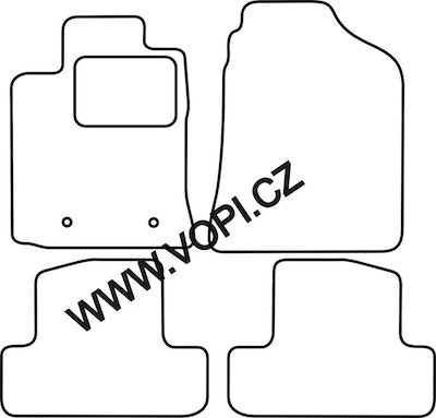 Textil-Autoteppiche Toyota Corolla Verso 2002 - 2004 Carfit (4746)